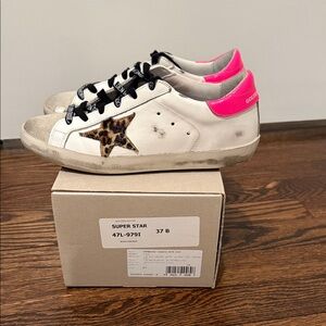 Golden Goose Kids Sneakers - White, Pink, and Leopard